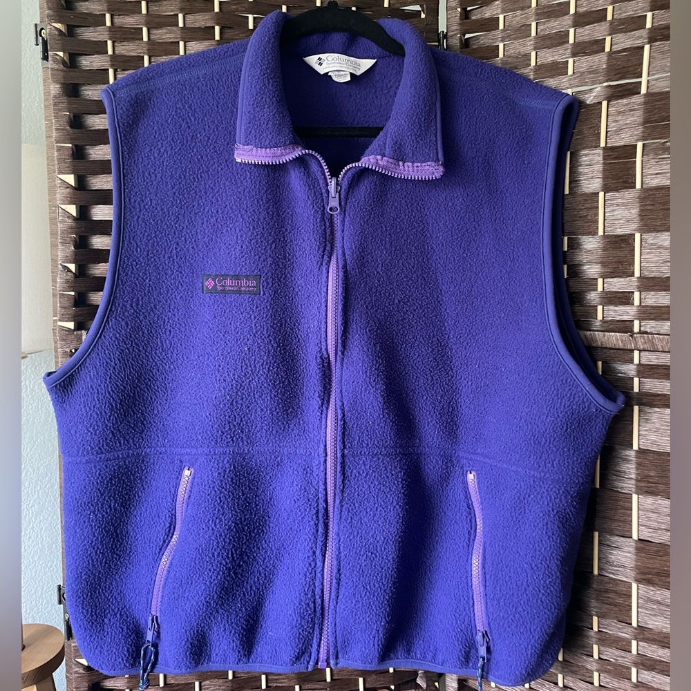 Columbia purple fleece vest